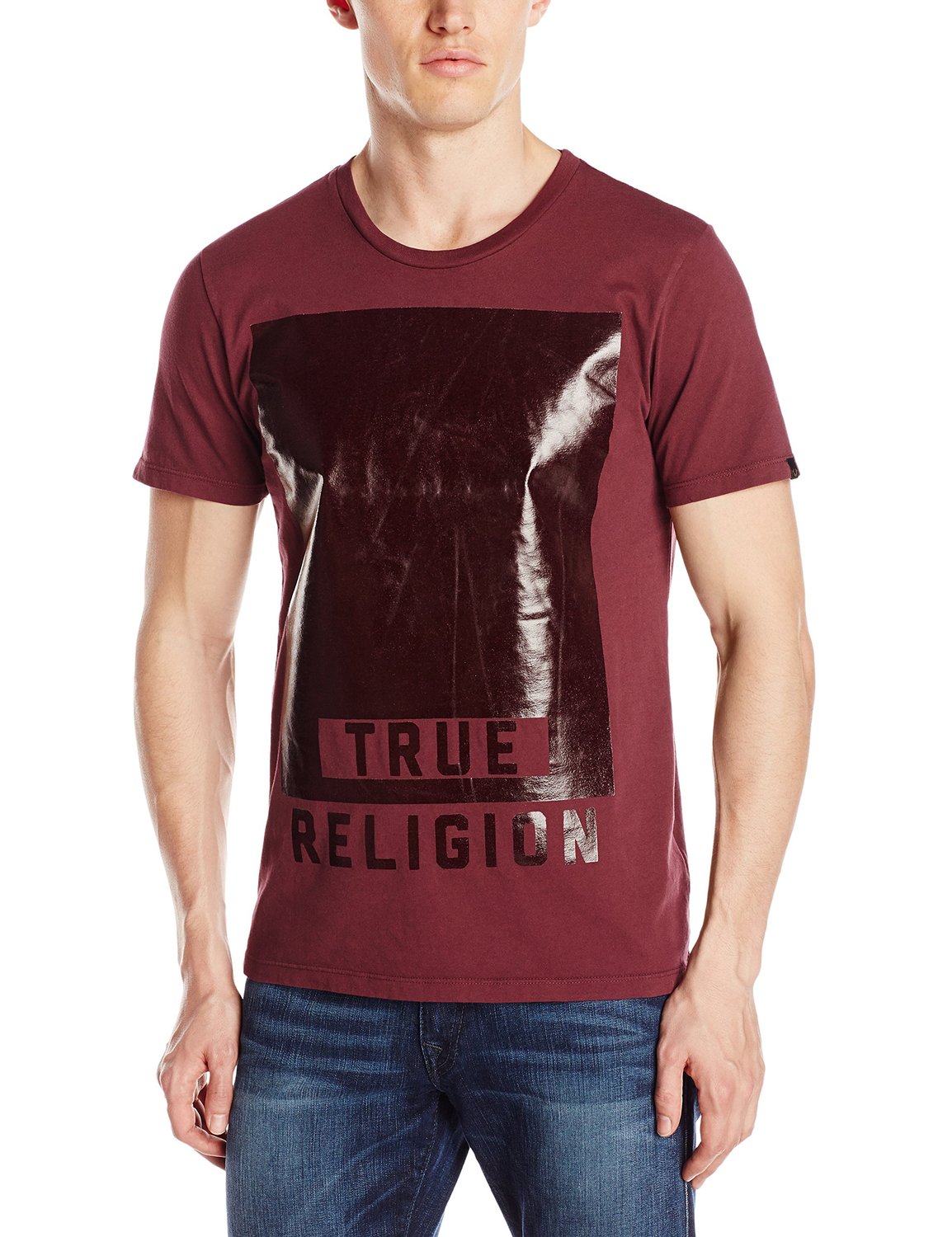 maroon true religion shirt