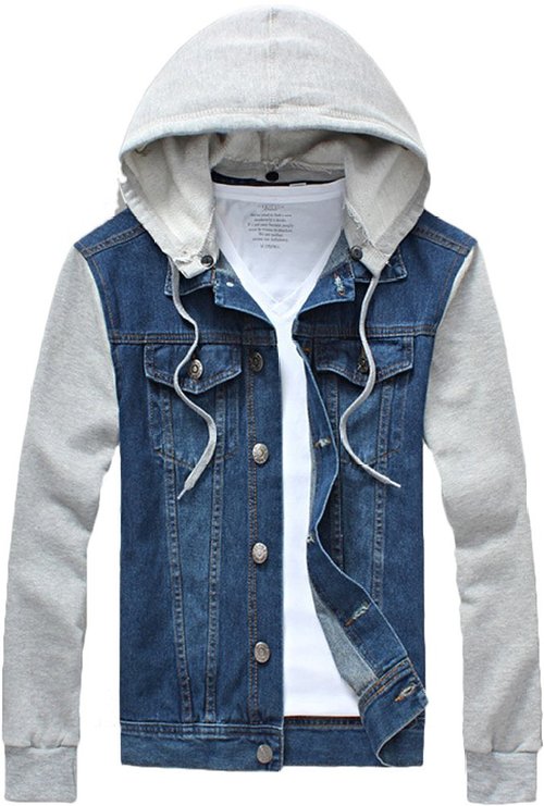 jean jacket with a hoodie